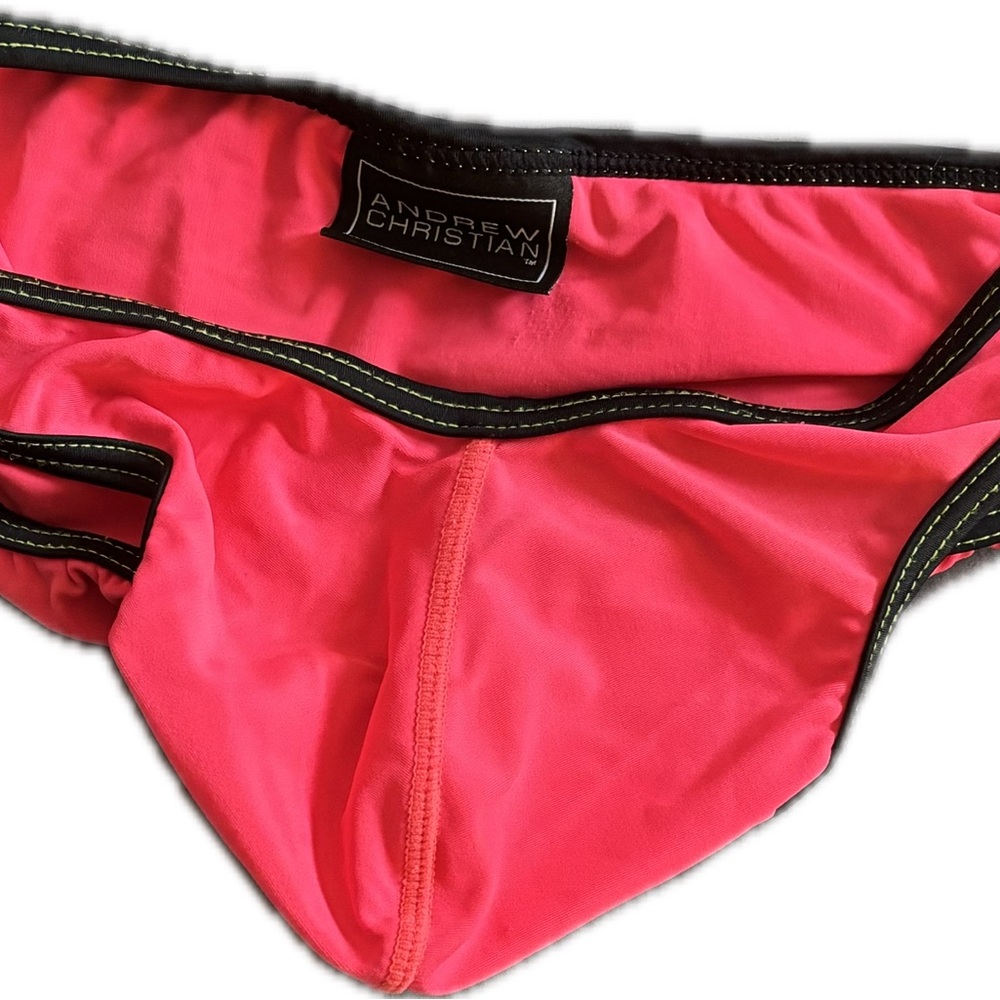 Andrew Christian Neon Pink Men’s Bikini Briefs - 30W